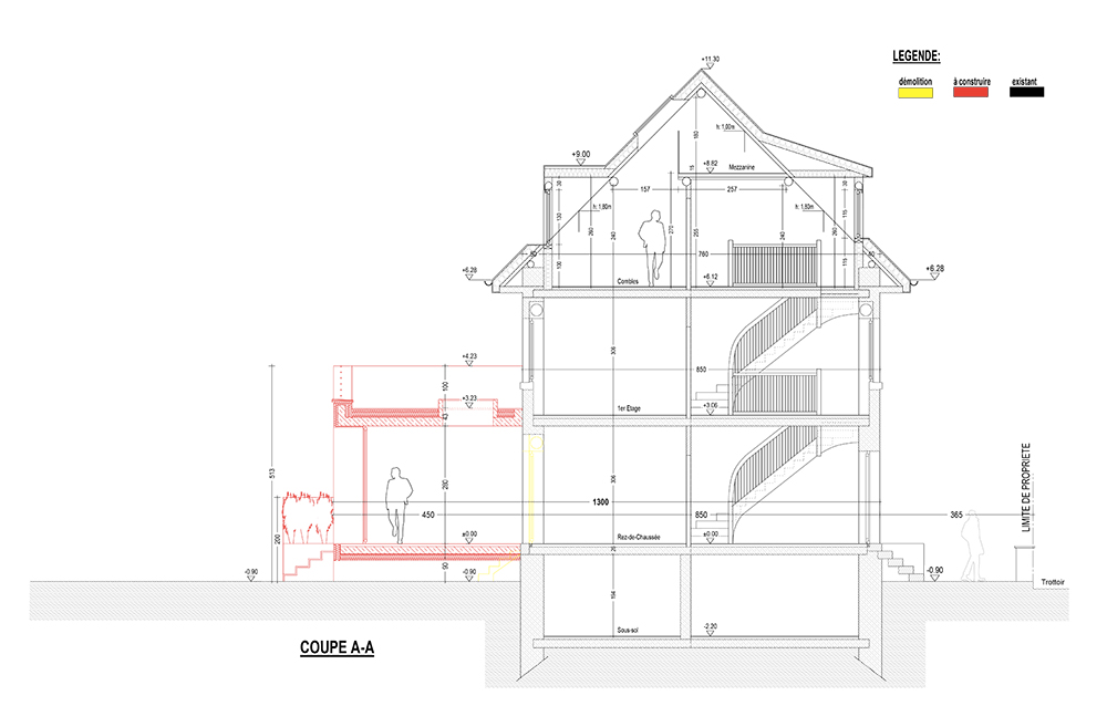 Projet en plan de l'Atelier Compostelle